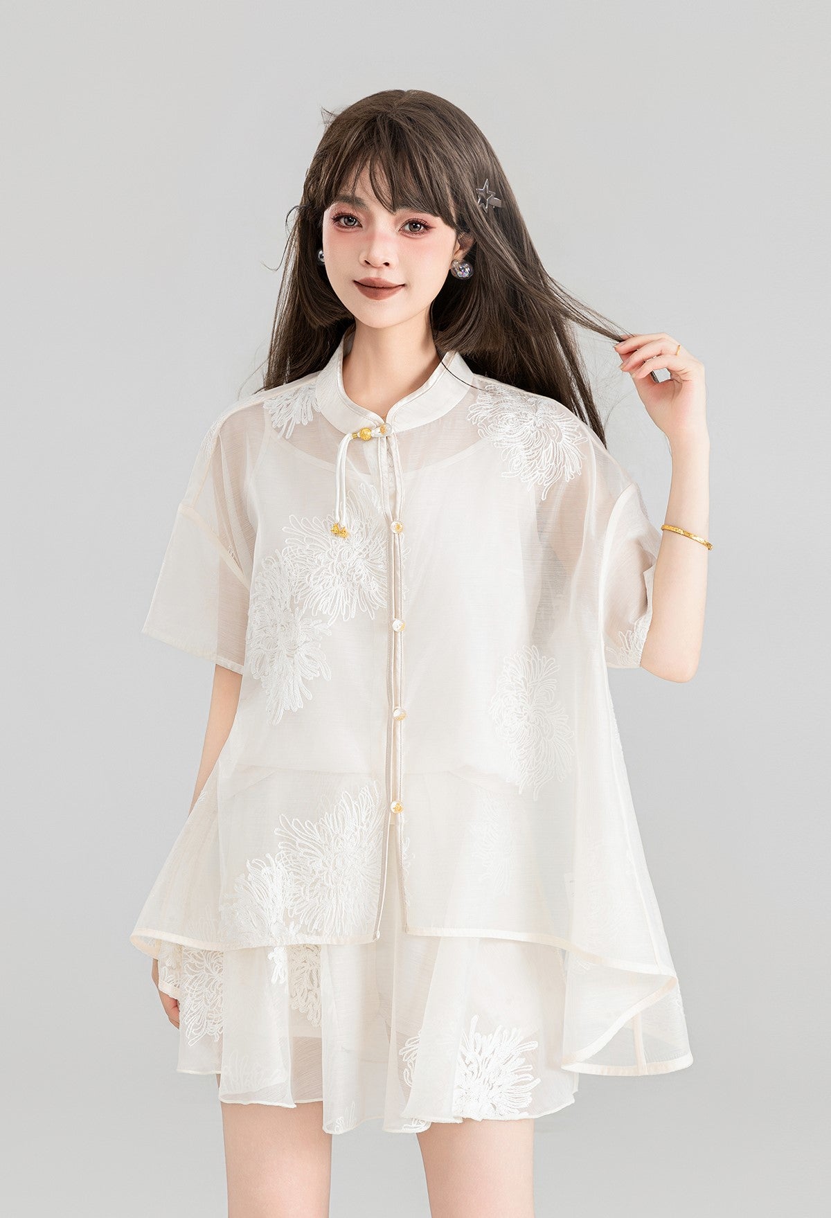 Chinese Embroidered Shirt/Camisole/Skirt KEI0117