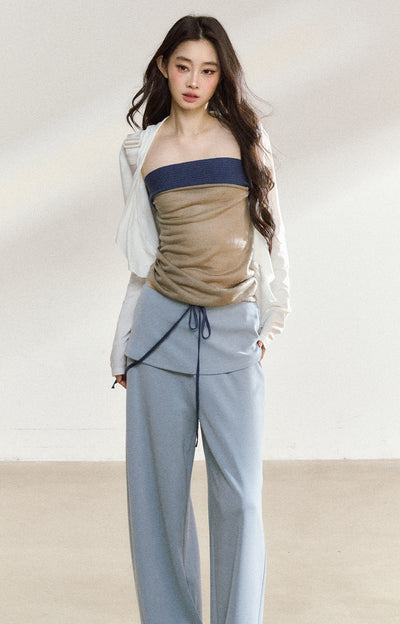Three-color Bow Tube Top SHI0201