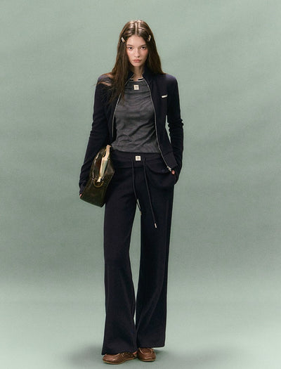 Stand Collar Slim Sweatshirt Jacket/Pants LAL0236