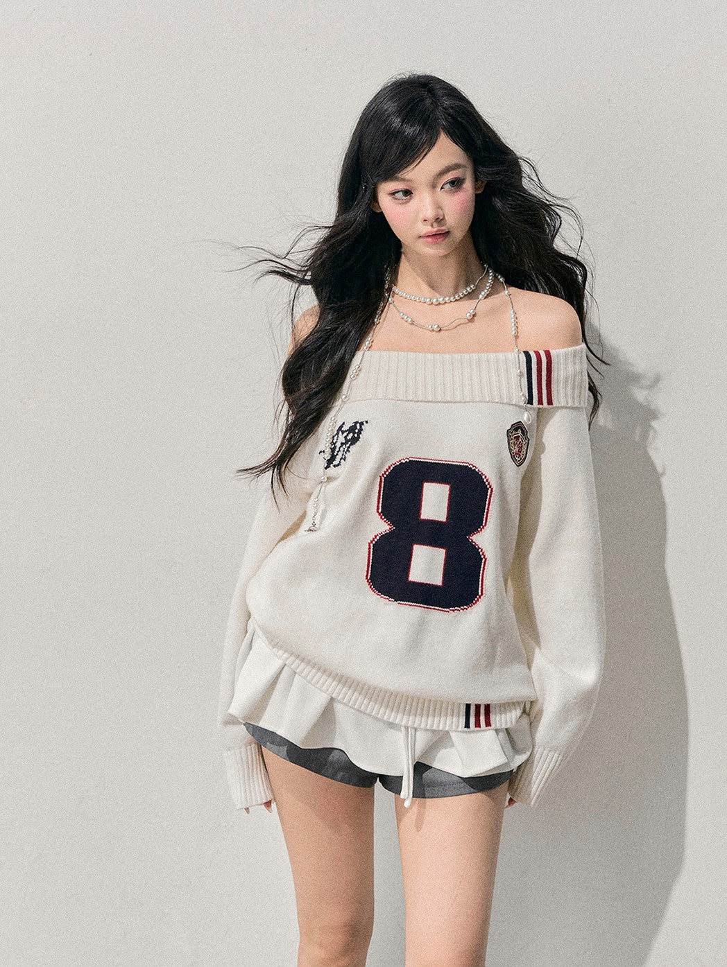 Off-Shoulder Casual Design Sweater DIA0758