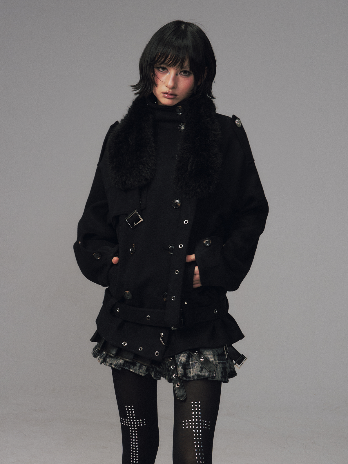 Oversized Collar Multi-Wear Jacket FRU0120