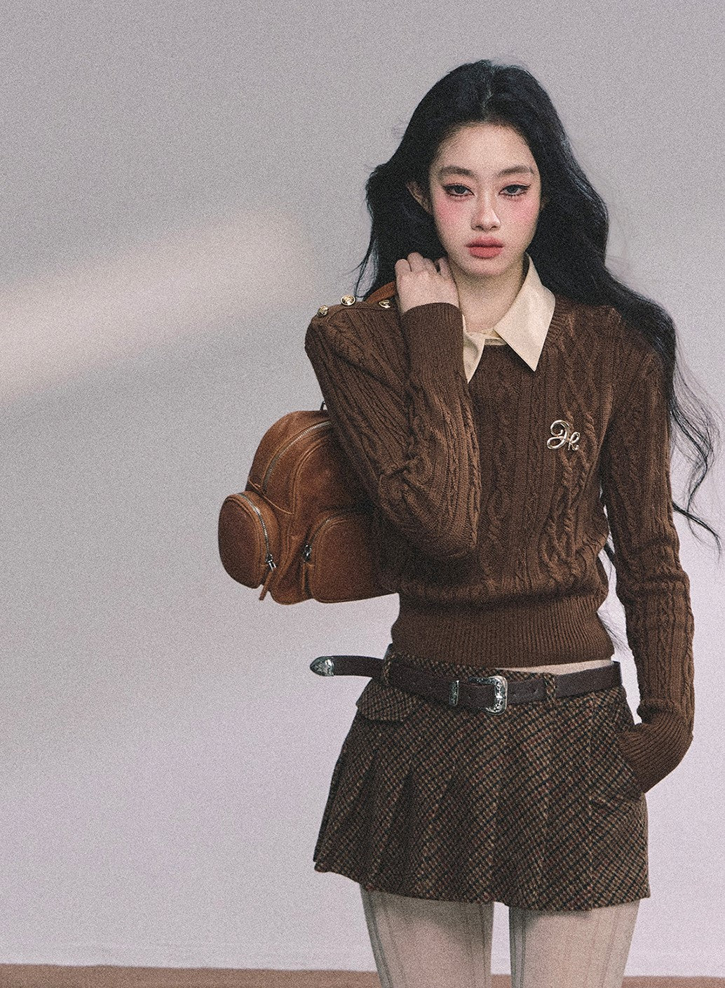Fake Two-piece Polo Collar Sweater DIA0607