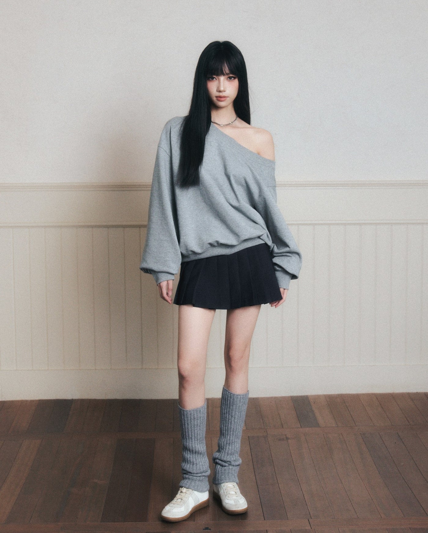 Lazy Off-shoulder Sweatshirt LUL0177