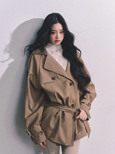 Hepburn Style Plaid Jacket DIA0652