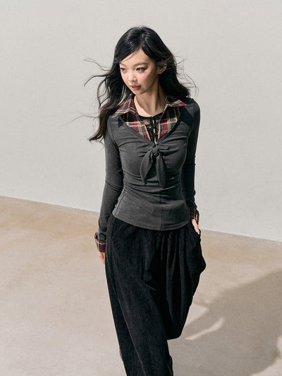 Faux Three-Piece Gray T-Shirt DIA0753