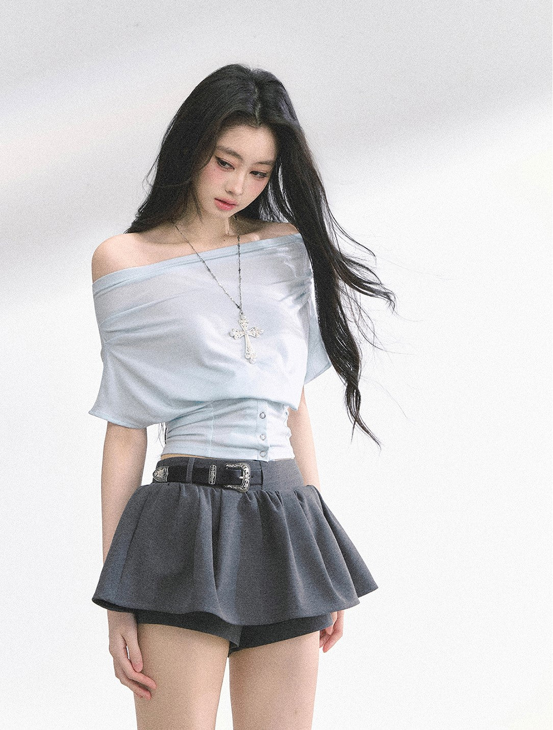 Waist Slimming Short T-shirt DIA0481