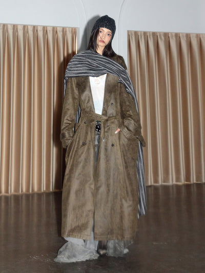 Retro Rock Extra Long Trench Coat JNY0272