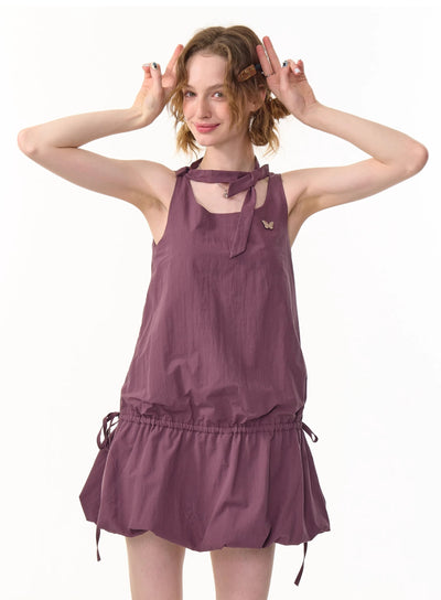 Retro Design Hem Waist Suspender Dress ZIZ0295