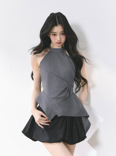 Waist Slimming Halter Neck Top DIA0466
