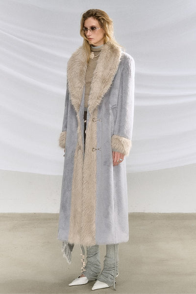 Fur Splicing Warm Long Coat OFA0206