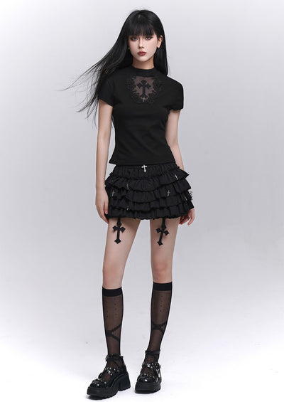 Puffy Cake Gothic Short Skirt LAD0207