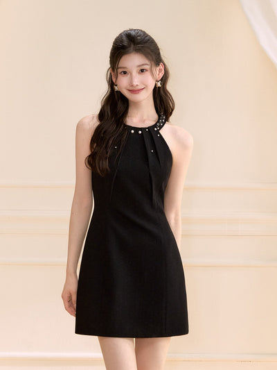 Halter Neck A-line Dress OSH0123