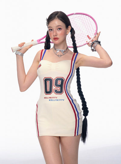 American Sports Style Casual Tight Suspender Dress DIA0188