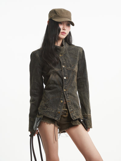 American Retro Short Denim Jacket UNC0316