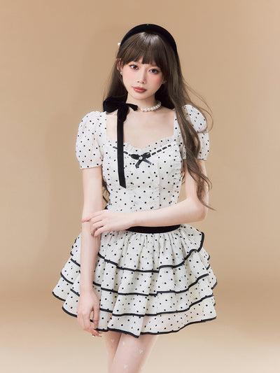 Polka Dot Tutu Waist Cake Dress SIS0018