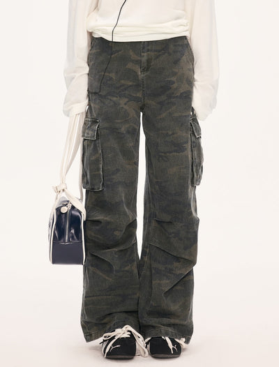 Retro Star Camouflage Cargo Pants WEE0073