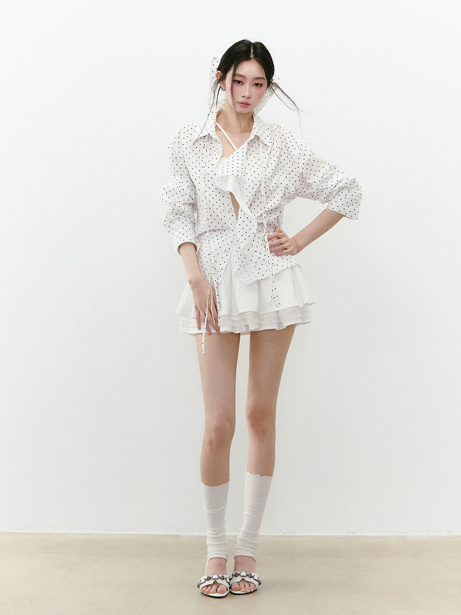 Layered Sunshade Short Shirt VIA0243