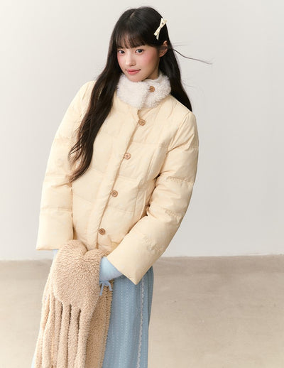 Floral Polka Dot Print Down Jacket NTO0241