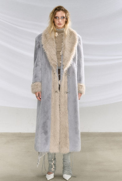 Fur Splicing Warm Long Coat OFA0206