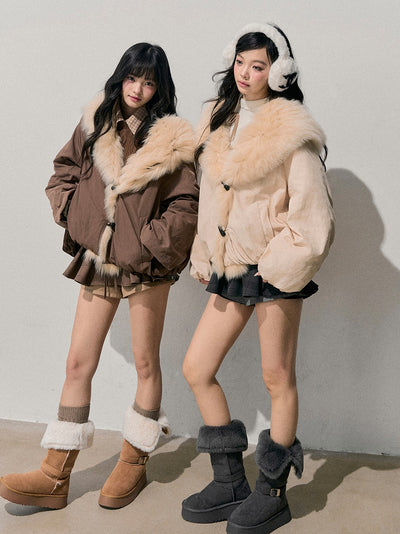 Large Fur Collar Down Jacket DIA0719