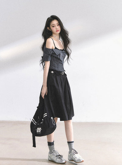 Fake Two-piece Striped Shirt DIA0531