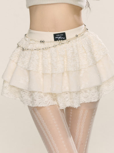 Ballet Legs French Lace A-line Slim Cake Short Skirt DIA0231