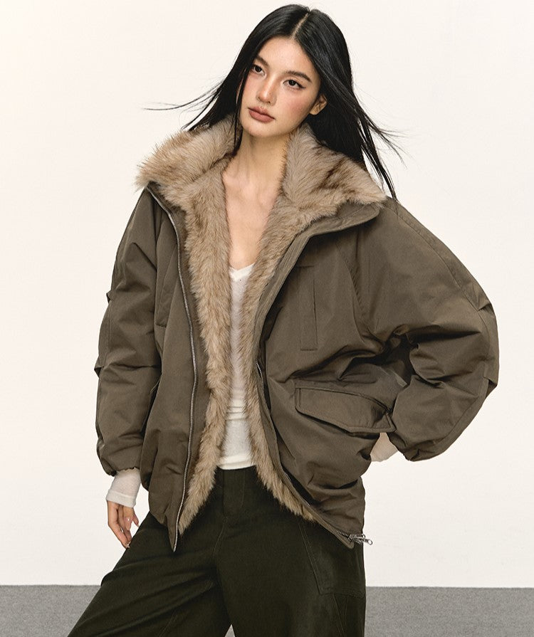 Eco-friendly Fur Collar Down Jacket ANA0079