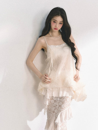 High-grade Top/Lace Long Skirt DIA0444
