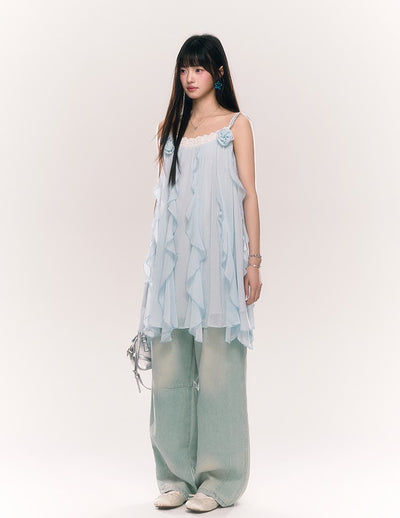 Lace Irregular Flower Jellyfish Dress NTO0211