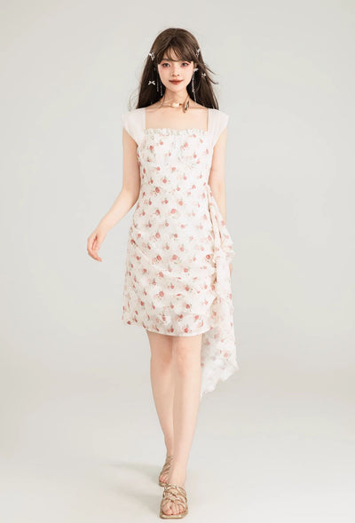 Three-dimensional Flower Slim Dress KEI0132