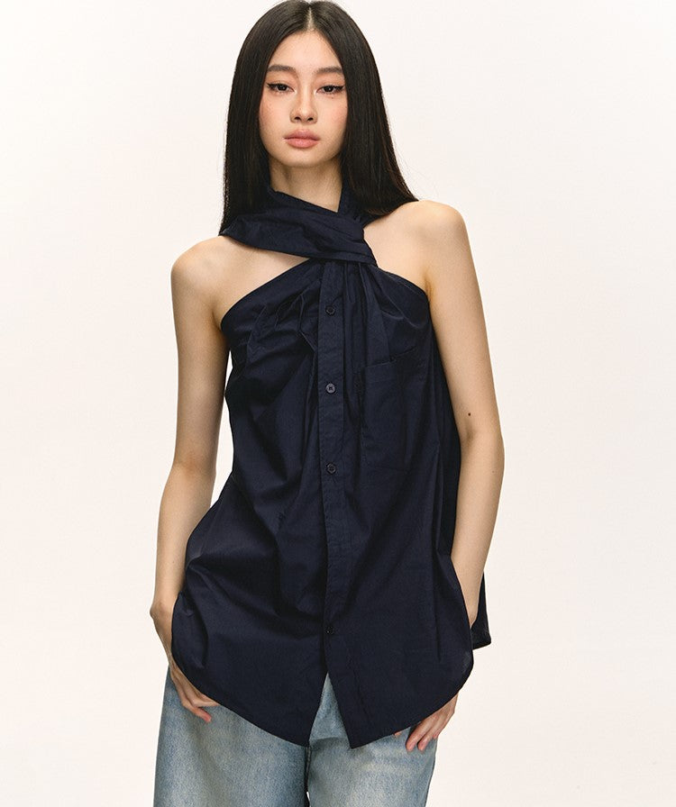 Halter Neck Twisted Top ANA0045