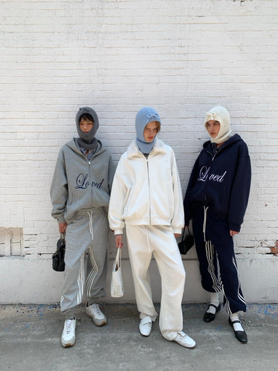 Patchwork Fleece Sweatpants AOA0020