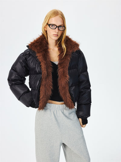 Large Fur Collar Thick Down Jacket CUR0268