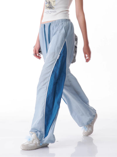 Contrast Color Wide Leg Quick-drying Sports Casual Pants ZIZ0103