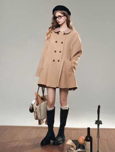 High-Proportion Wool Chestnut Brown Coat GRO0076