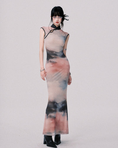 Ink Painting Chinese Long Dress LUL0148