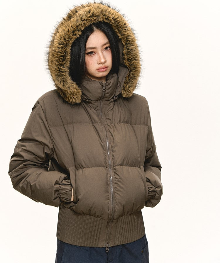 Fur Collar Hooded Bread Down Jacket ANA0082