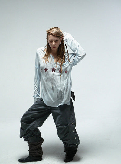 Dropped Shoulder Print T-shirt DOU0100