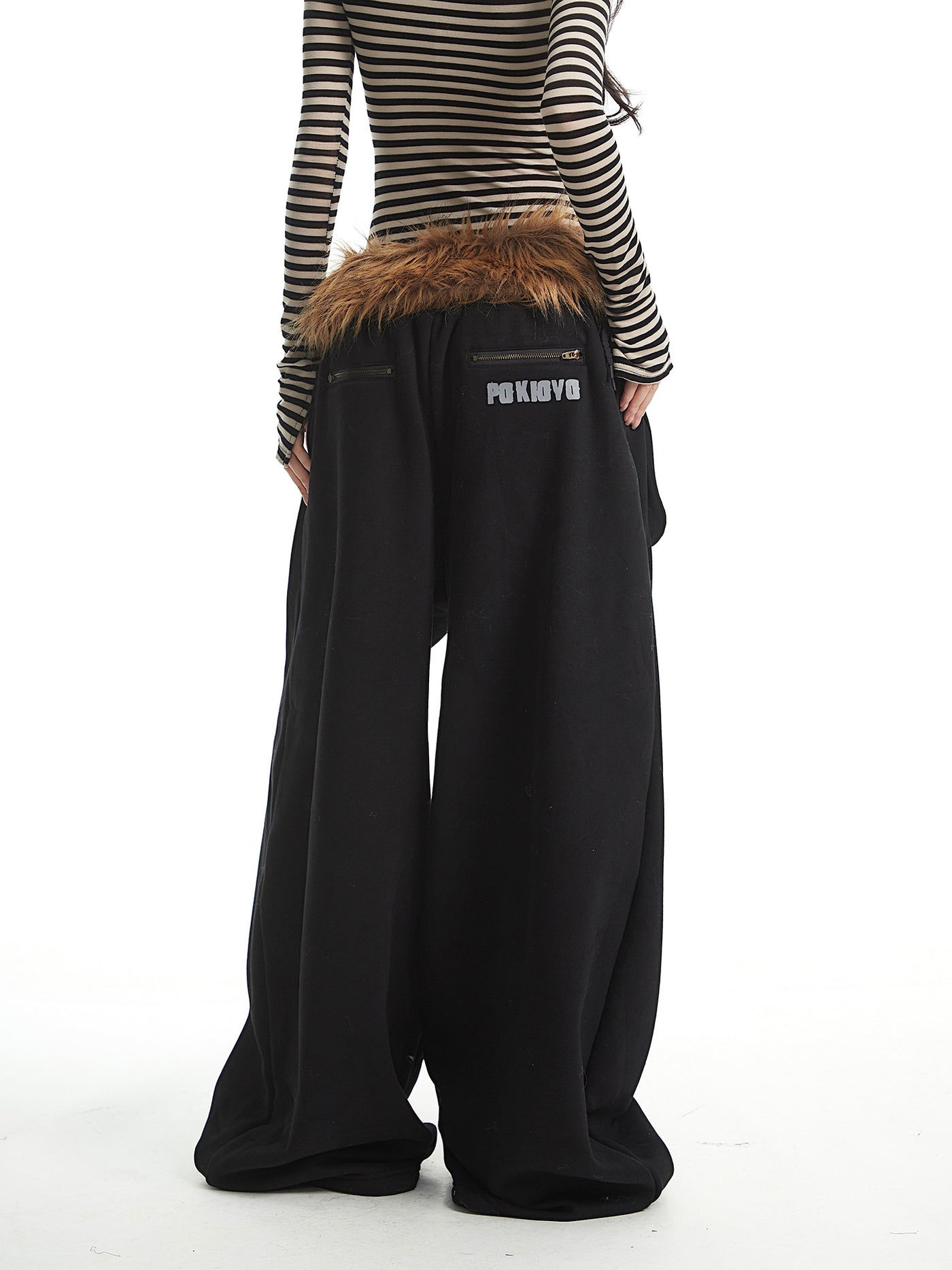 Skull Design Casual Wide-Leg Pants UNC0328