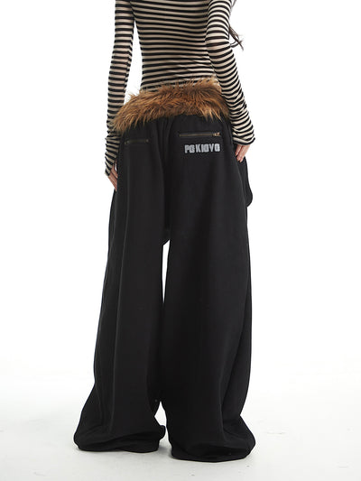 Skull Design Casual Wide-Leg Pants UNC0328