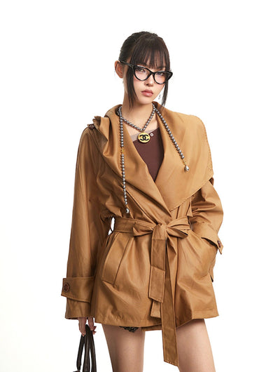 British Style Lapel Trench Coat UNC0273