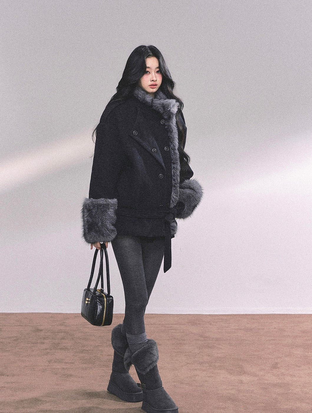 French Luxury Suit Fur Coat DIA0647