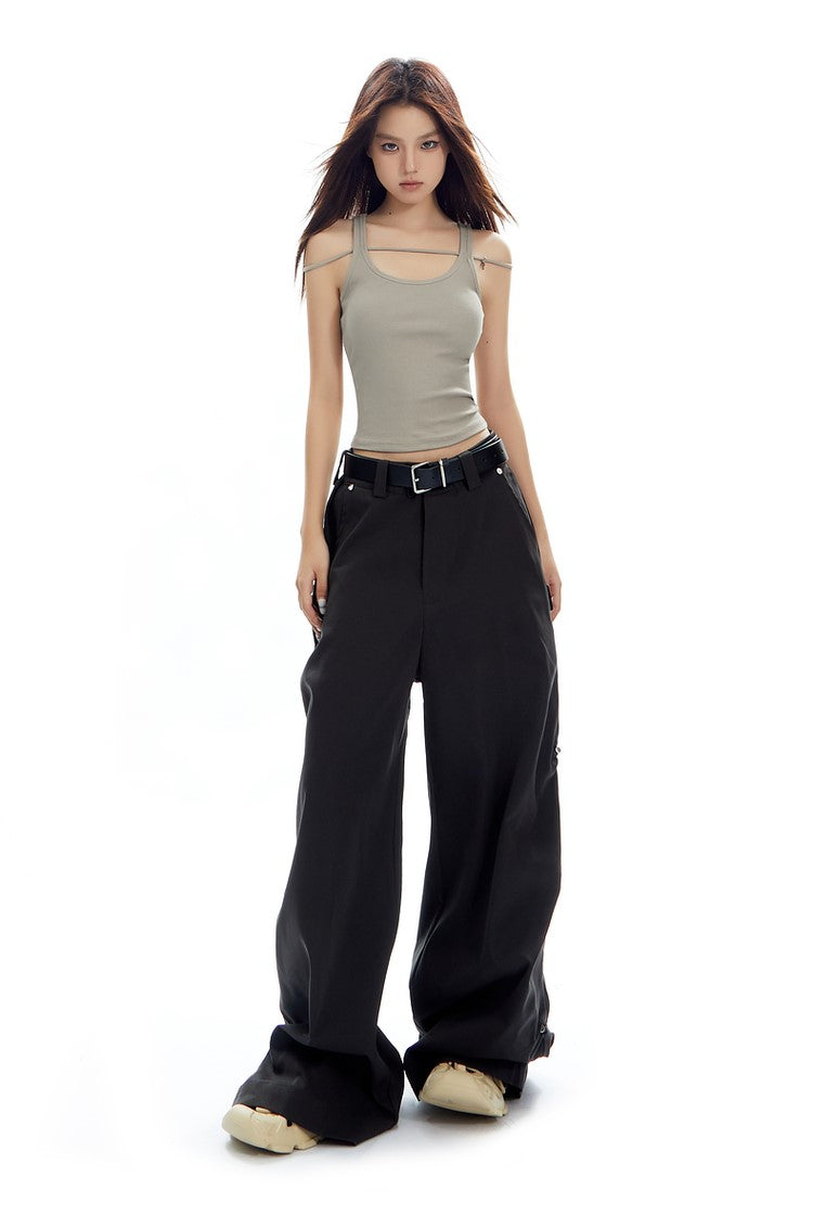 Casual Loose Versatile Wide-leg Mopping Pants APE0318