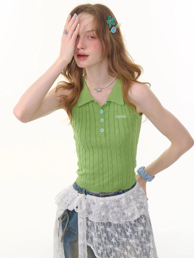 American Retro Sleeveless Knit ZIZ0281