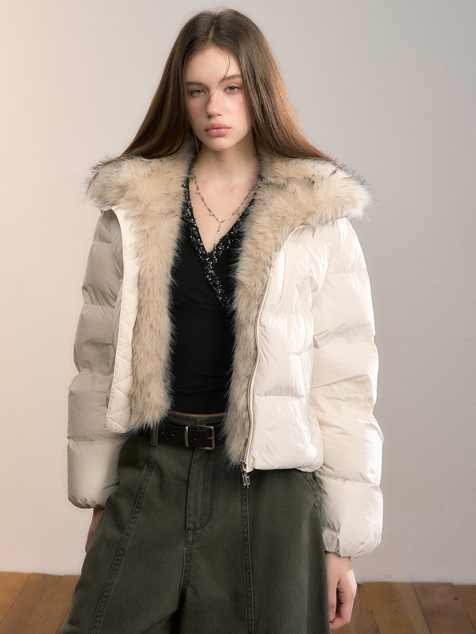 Removable Fur Collar Down Jacket VIA0351
