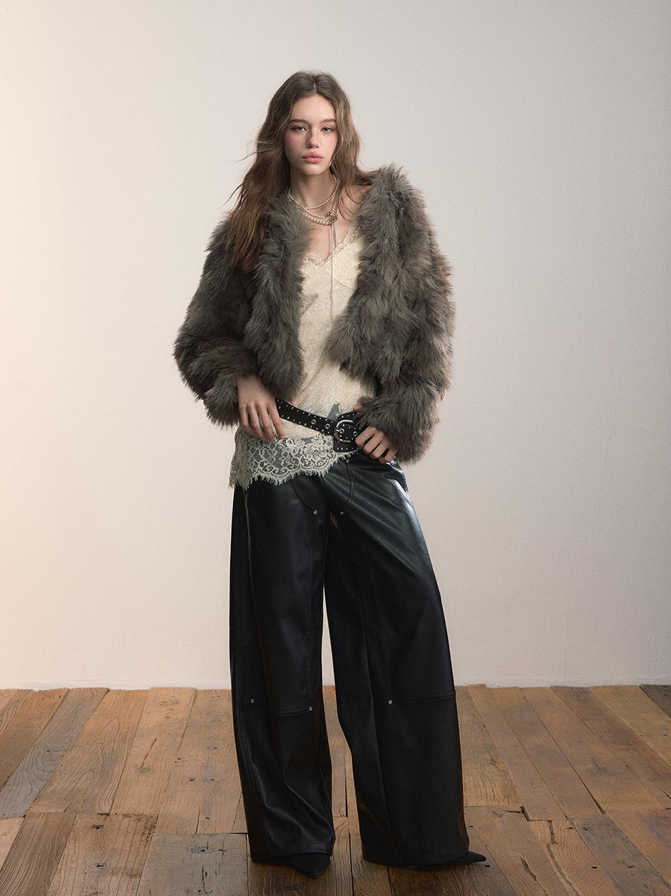 Eco-Friendly Fur Short Jacket VIA0368