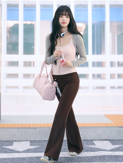 Two-piece Pink Camisole+Short Cardigan WEE0066