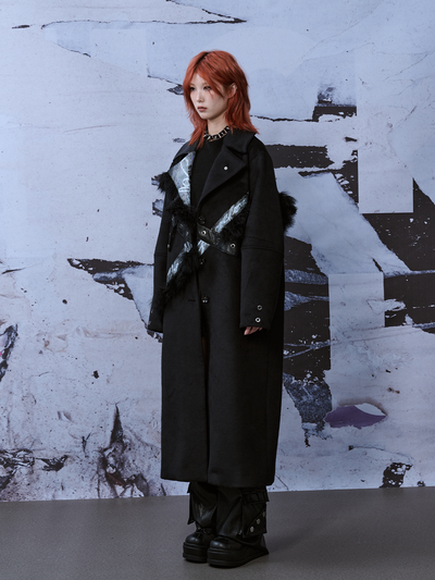 Punk Rock Niche Wool Long Coat FRU0041