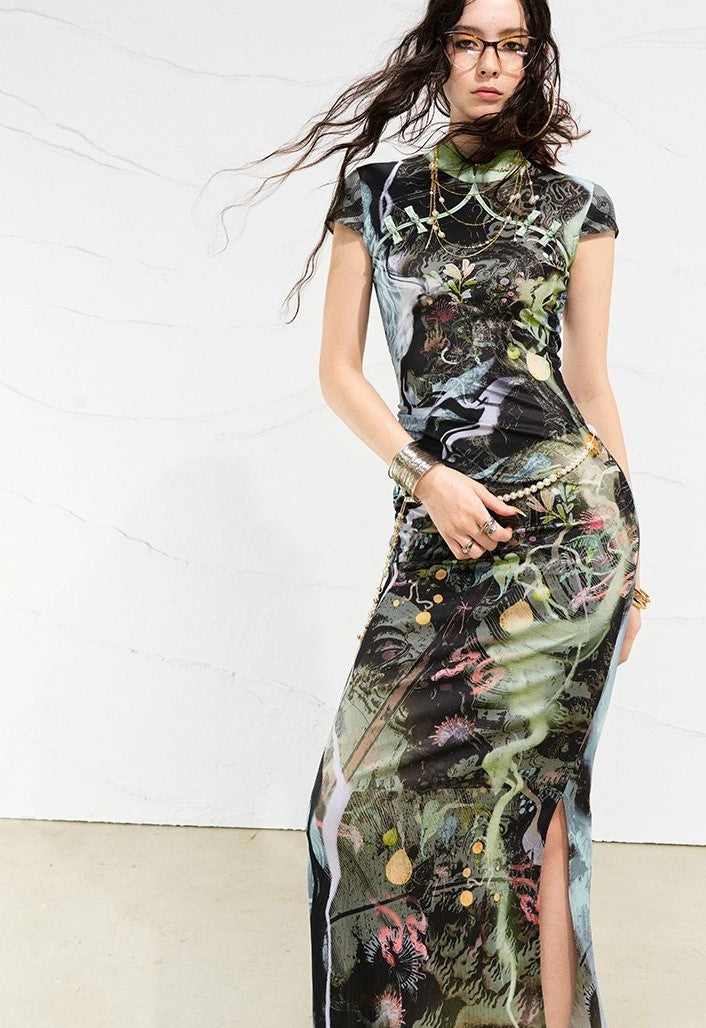 Forest River Printed Dress OFA0253