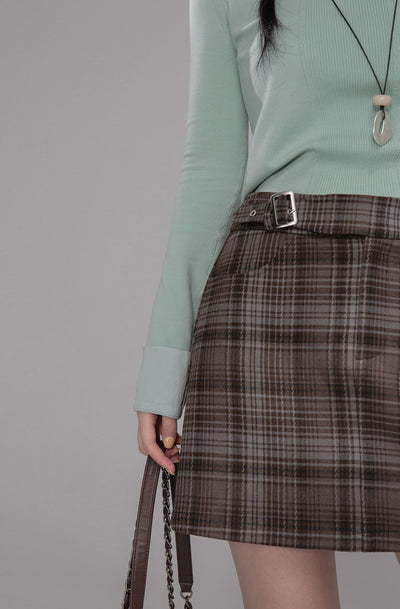 Mint Green Shirt Collar Sweater COT0352